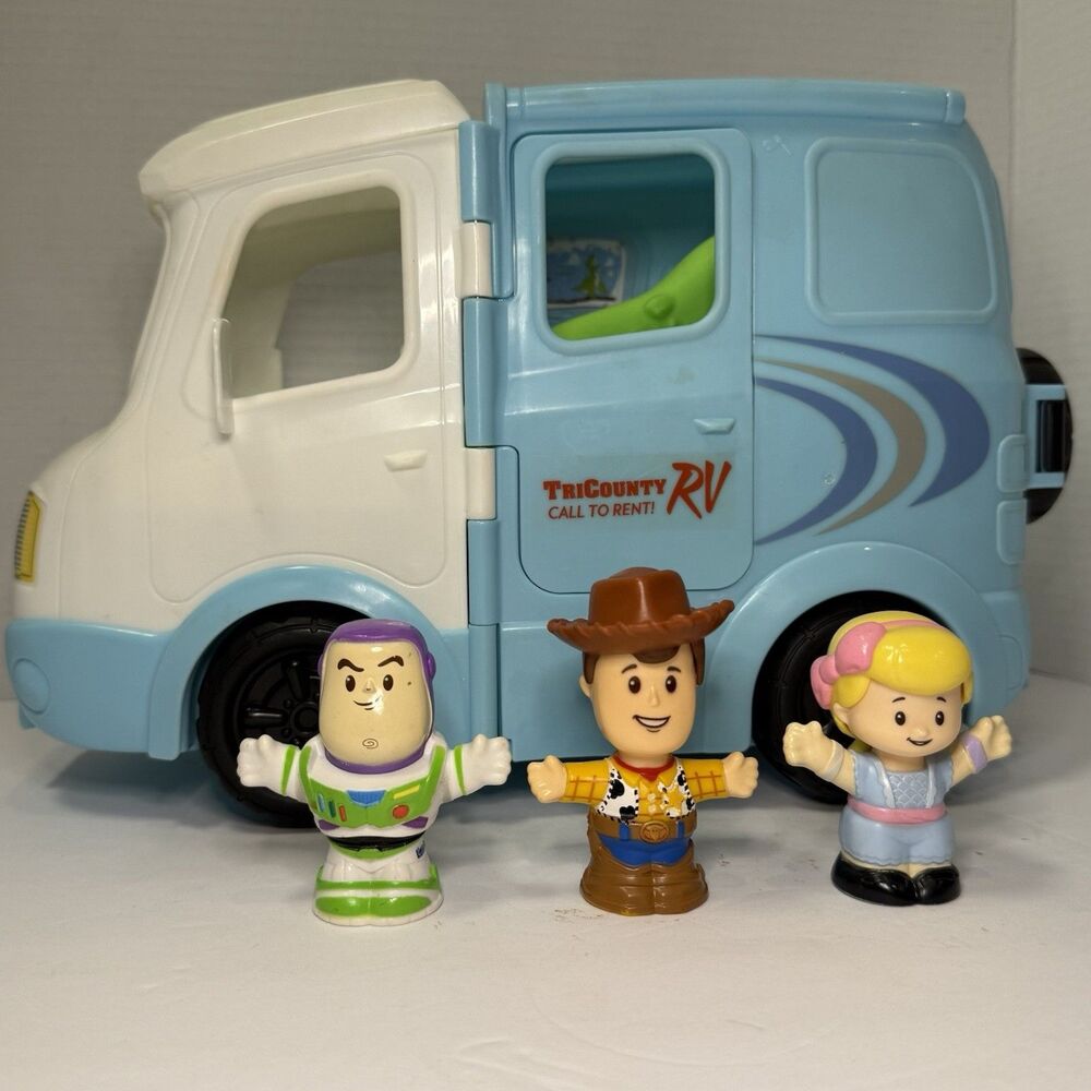 Fisher-Price Little People Disney TOY STORY RV CAMPER 2015 w/ 3 Figures